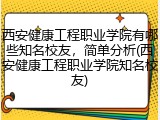 西安健康工程职业学院有哪些知名校友，简单分析(西安健康工程职业学院知名校友)