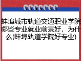 蚌埠城市轨道交通职业学院哪些专业就业前景好，为什么(蚌埠轨道学院好专业)