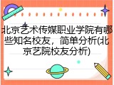 北京艺术传媒职业学院有哪些知名校友，简单分析(北京艺院校友分析)