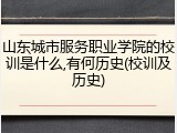 山东城市服务职业学院的校训是什么,有何历史(校训及历史)