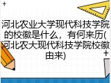 河北农业大学现代科技学院的校徽是什么，有何来历(河北农大现代科技学院校徽由来)