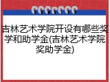 吉林艺术学院开设有哪些奖学和助学金(吉林艺术学院奖助学金)