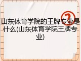 山东体育学院的王牌专业是什么(山东体育学院王牌专业)
