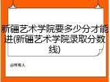 新疆艺术学院要多少分才能进(新疆艺术学院录取分数线)