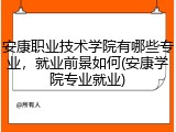 安康职业技术学院有哪些专业，就业前景如何(安康学院专业就业)
