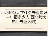 西北师范大学什么专业最好，一年招多少人(西北师大热门专业人数)