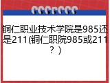 铜仁职业技术学院是985还是211(铜仁职院985或211？)