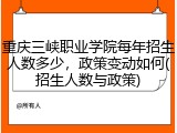 重庆三峡职业学院每年招生人数多少，政策变动如何(招生人数与政策)