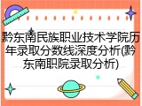 黔东南民族职业技术学院历年录取分数线深度分析(黔东南职院录取分析)