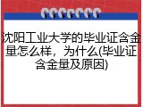 沈阳工业大学的毕业证含金量怎么样，为什么(毕业证含金量及原因)