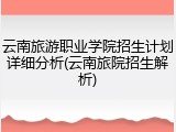 云南旅游职业学院招生计划详细分析(云南旅院招生解析)