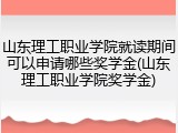山东理工职业学院就读期间可以申请哪些奖学金(山东理工职业学院奖学金)