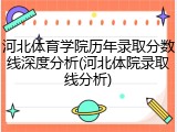 河北体育学院历年录取分数线深度分析(河北体院录取线分析)