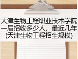 天津生物工程职业技术学院一届招收多少人，最近几年(天津生物工程招生规模)