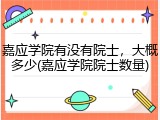 嘉应学院有没有院士，大概多少(嘉应学院院士数量)