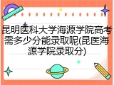 昆明医科大学海源学院高考需多少分能录取呢(昆医海源学院录取分)