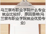 乌兰察布职业学院什么专业就业比较好，原因是啥(乌兰察布职业学院就业优势专业)
