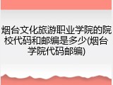 烟台文化旅游职业学院的院校代码和邮编是多少(烟台学院代码邮编)