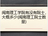 闽南理工学院有没有院士，大概多少(闽南理工院士数量)