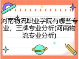 河南物流职业学院有哪些专业，王牌专业分析(河南物流专业分析)