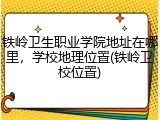 铁岭卫生职业学院地址在哪里，学校地理位置(铁岭卫校位置)