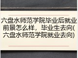 六盘水师范学院毕业后就业前景怎么样，毕业生去向(六盘水师范学院就业去向)