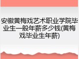 安徽黄梅戏艺术职业学院毕业生一般年薪多少钱(黄梅戏毕业生年薪)