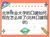 北京林业大学的口碑如何，现在怎么样了(北林口碑现状)