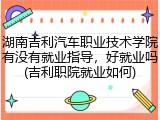 湖南吉利汽车职业技术学院有没有就业指导，好就业吗(吉利职院就业如何)