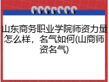 山东商务职业学院师资力量怎么样，名气如何(山商师资名气)