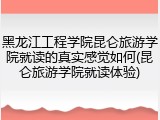 黑龙江工程学院昆仑旅游学院就读的真实感觉如何(昆仑旅游学院就读体验)