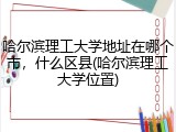 哈尔滨理工大学地址在哪个市，什么区县(哈尔滨理工大学位置)