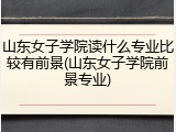 山东女子学院读什么专业比较有前景(山东女子学院前景专业)
