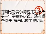 海南比勒费尔德应用科学大学一年学费多少钱，还有哪些费用(海南比校学费明细)
