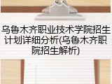 乌鲁木齐职业技术学院招生计划详细分析(乌鲁木齐职院招生解析)