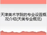 天津美术学院的专业设置概况介绍(天美专业概览)