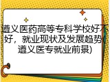 遵义医药高等专科学校好不好，就业现状及发展趋势(遵义医专就业前景)