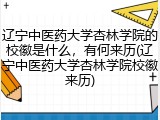 辽宁中医药大学杏林学院的校徽是什么，有何来历(辽宁中医药大学杏林学院校徽来历)