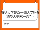 清华大学是双一流大学吗?(清华大学双一流？)