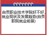 自贡职业技术学院好不好，就业现状及发展趋势(自贡职院就业前景)