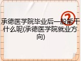 承德医学院毕业后一般能干什么呢(承德医学院就业方向)