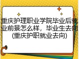 重庆护理职业学院毕业后就业前景怎么样，毕业生去向(重庆护职就业去向)