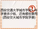 西安交通大学城市学院一年学费多少钱，还有哪些费用(西安交大城市学院学费)