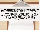 民办安徽旅游职业学院历年录取分数线深度分析(安徽旅游学院历年分数线)