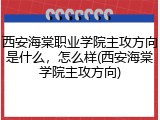 西安海棠职业学院主攻方向是什么，怎么样(西安海棠学院主攻方向)