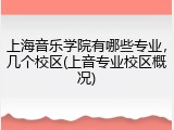 上海音乐学院有哪些专业，几个校区(上音专业校区概况)