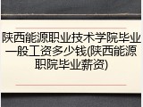 陕西能源职业技术学院毕业一般工资多少钱(陕西能源职院毕业薪资)