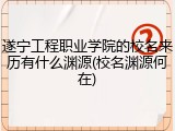 遂宁工程职业学院的校名来历有什么渊源(校名渊源何在)
