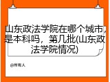 山东政法学院在哪个城市，是本科吗，第几批(山东政法学院情况)