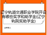 辽宁轨道交通职业学院开设有哪些奖学和助学金(辽宁轨院奖助学金)